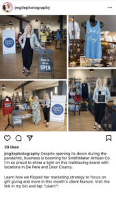 instagram post showing women small businesses